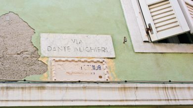 photo of Via Dante signage